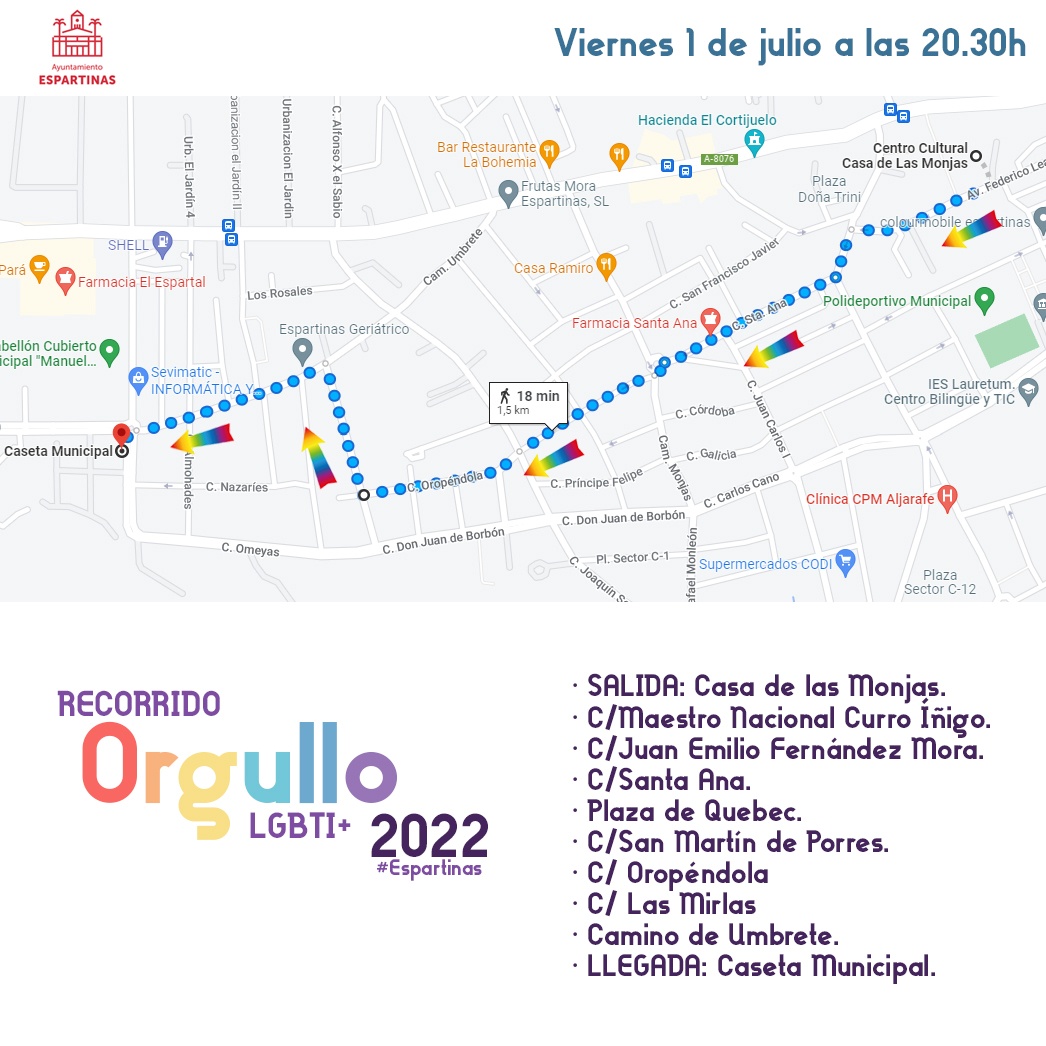orgullo 2022 recorrido